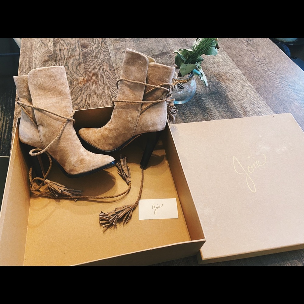Joie Chap Suade Lace up Bootie